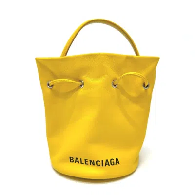 Pre-owned Balenciaga Yellow Leather Shoulder Bag ()