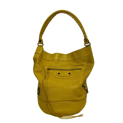 Pre-owned Balenciaga Yellow Leather Shoulder Bag Tote Bag ()
