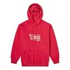Balenciaga Your Logo Here Popover Hoodie 'raspberry White' In Red