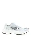 Balenciaga White Cowskin And Polyester Monday Shoe Sneakers In Blue
