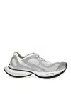 Balenciaga White And Silver Sneaker Circuit In Gray