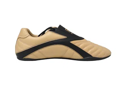 Pre-owned Balenciaga Zen Matte Sneakers In Black/beige/gold