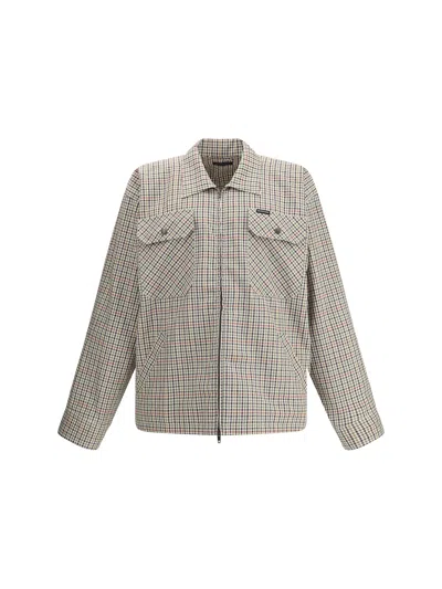 Balenciaga Zip Shirt In Animal Print