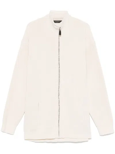Balenciaga Zip-up Cardigan In White