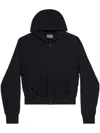 Balenciaga Kapuzenjacke Mit Kristallverziertem Logo In Black