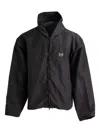 Balenciaga Hooded Jackets With Long Sleeves And Side Pockets In Black
