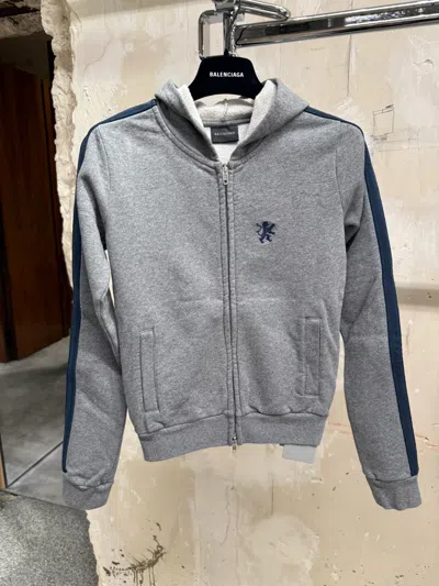 Balenciaga Zip-up Hoodie In Gray