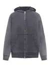 Balenciaga Zip-up Hoodie Not Been Done Archetype Moll In Washed Out Black
