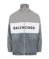 Balenciaga Zip-up Cotton And Polyester Jacket In Gray