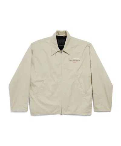 Balenciaga Cotton Zip-up Jacket In Military Beige