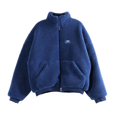 Pre-owned Balenciaga Zip Up Stand-up Collar Jacket 'light Marine Blue' | Men's Size M