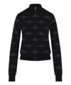 Balenciaga All-over Zip-up Cardigan For Women In Black