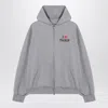 Balenciaga Grey Zip-up Sweatshirt I Love Paris Women