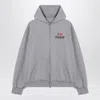 Balenciaga Grey Zip-up Sweatshirt I Love Paris Women