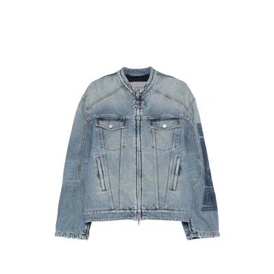 Balenciaga Zip-fastening Denim Jacket In Blue