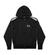 Balenciaga Black Zip-up Sweatshirt Loop Sports Icon In Black