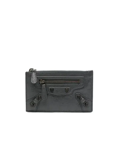 Balenciaga Zipper Card Holder In Animal Print