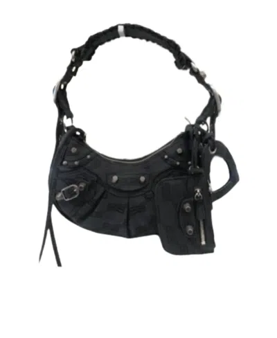 Balenciaga Zipper Shoulder Bag In Black