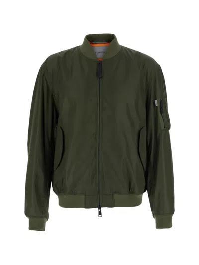 Balenciaga Olive Green Nylon Bomber Jacket