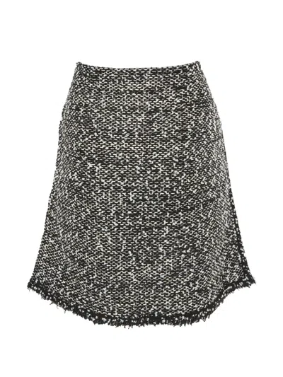 Pre-owned Balenciaga Zip-up Tweed Skirts In Black