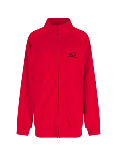 Balenciaga -inspired Polyamide-cotton Sweater For Women In Red