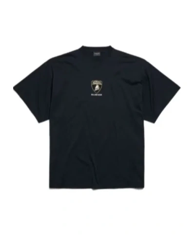 Balenciaga L Automobili Lamborghini Oversized T-shirt In Black