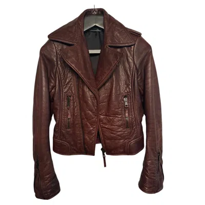 Pre-owned Balenciaga .leather Chocolate Moto Biker Jacket Fr 38 Y2k Nicolas Ghesquière Era In Brown