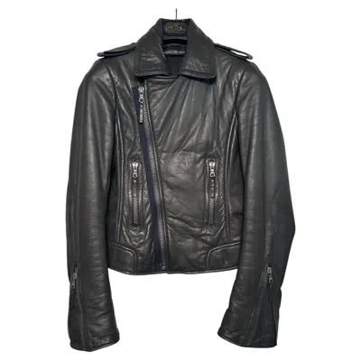Pre-owned Balenciaga .leather Graphite Moto Biker Jacket Fr 38 Y2k Nicolas Ghesquière Era In Black
