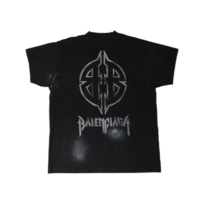 Balenciage Balenciaga Metal Bb Stencil Cotton T-shirts Black