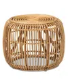 Bali & Pari 20" Natural Rattan Maverick Modern Bohemian End Table In Natural Brown