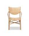 Bali & Pari Damani Modern Bohemian Natural Brown Finished Rattan Dining Chair In Natural Brown