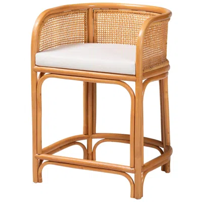 Bali & Pari Aria 22 1/2" Natural Rattan Counter Stool