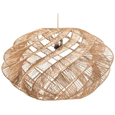 Bali & Pari Enola Handwoven Jute Pendant Lampshade - Ceiling Light Cover In Brown