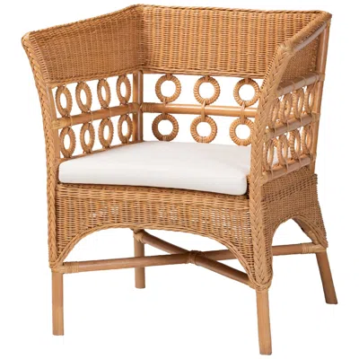 Bali & Pari Oxford Bohemian Light Honey Rattan Arm Chair