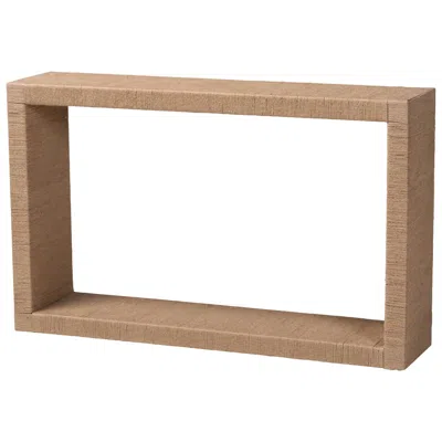 Bali & Pari Rajiya Handwoven Jute Console Table - Rectangular Entryway In Brown