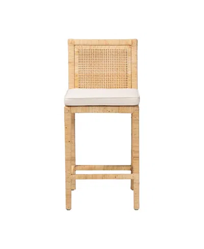 Bali & Pari Sofia 38.2" Wood Modern And Contemporary Counter Stool In Brown