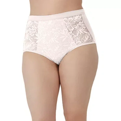 Bali Breathe Cotton Modal Lace High Rise Brief Dfclbf In Pink