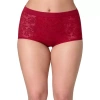 Bali Breathe Cotton Modal Lace High Rise Brief Dfclbf In Red