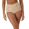 Bali Breathe Cotton Modal Lace High Rise Brief Dfclbf In Sand