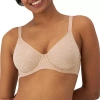 Bali Breathe Cotton Modal Lace Underwire Bra Df7590 In Sand