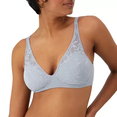 Bali Breathe Cotton Modal Wireless T-shirt Bra Df7594 In Blue