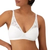 Bali Breathe Cotton Modal Wireless T-shirt Bra Df7594 In White
