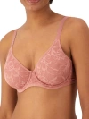 Shop Bali Breathe Lace Bra In Misted Rose