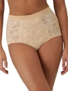 Bali Breathe Lace High-waist Brief In Almond