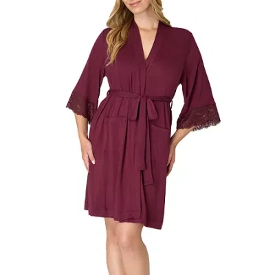 Bali Breathe Womens Sleepwear Robe With Pockets In Pink