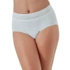 Bali Comfort Revloution Modern Seamless Lace Trim Brief Panty Dfmlbf In White