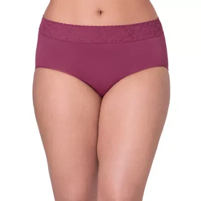 Bali Comfort Revloution Womens Average + Full Figure Seamless Brief Panty Dfmlbf In Purple