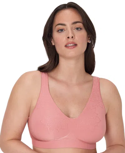 Bali Comfort Revolution Comfortflex Fit Seamless 2-ply Wireless Bra 3484 In Rose Tea