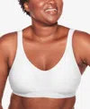 Bali Comfort Revolution Comfortflex Fit Seamless 2-ply Wireless Bra 3484 In White Aztec