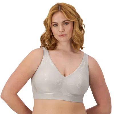 Bali Comfort Revolution Comfortflex Fit Seamless 2-ply Wireless Bra 3484 In Gray